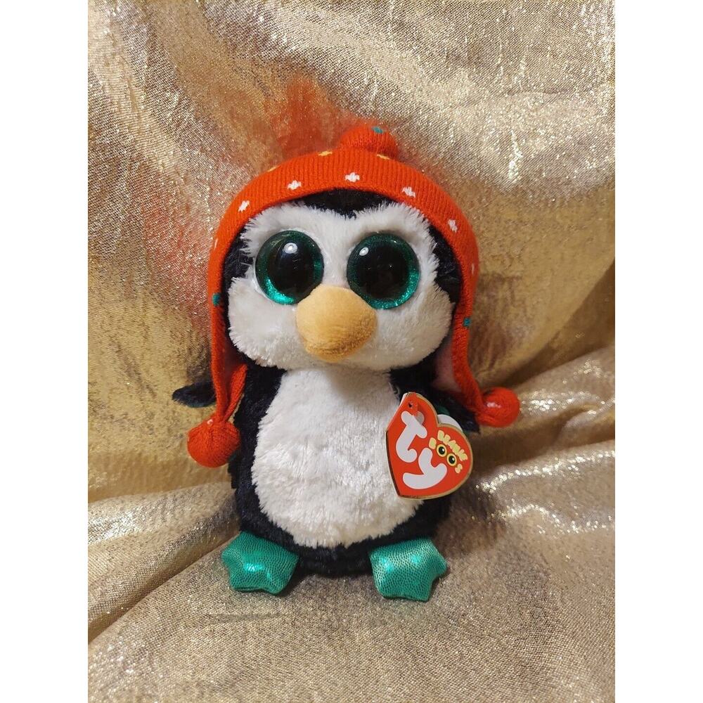 Ty Beanie Boos, 6” FREEZE the PENGUIN With Tags CHRISTMAS Winter Plush Animal